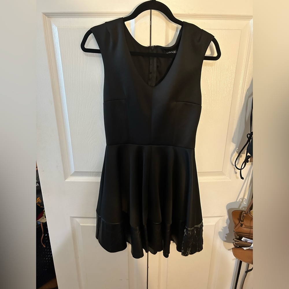 Flared black dress